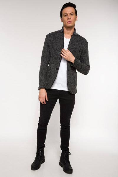  Men's Pocket Detailed Blazer Jacket I6436AZ.17CW.BK46 