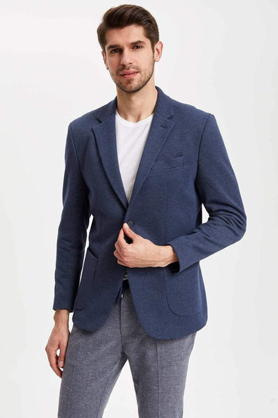  Men's Indigo Blue Modern Fit Blazer Jacket K8450AZ.19SP.IN184 