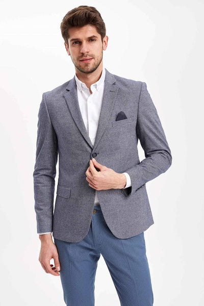  Men's Modern Fit Blazer Jacket K2544AZ.19SM.NV64 