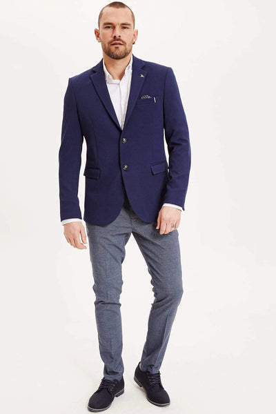  Men's Modern Fit Blazer Jacket K2555AZ.19SP.NV64 