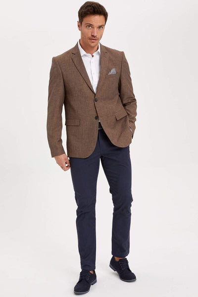  Men's Brown Blazer Jacket L4708AZ.19SM.BN5 