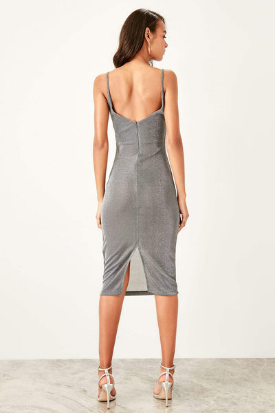  Grey Shimmering Dress TPRSS19SE0104 