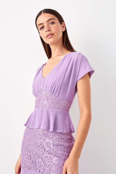  Lilac Lace Detailed Dress TPRSS19UT0201 