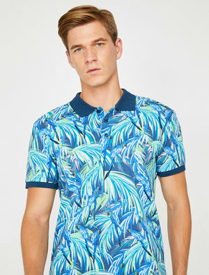  Polo Neck T-Shirt Navy 