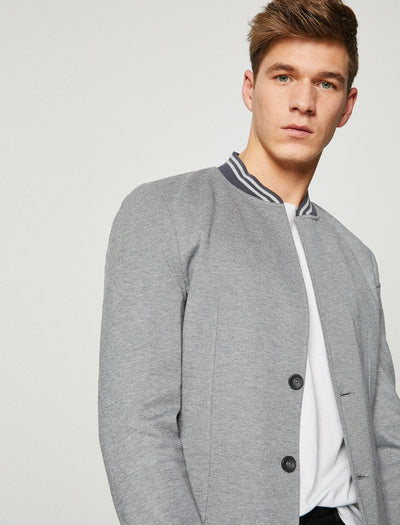  Button Detailed Jacket Grey 