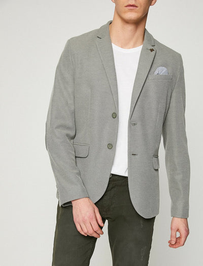  Button Detailed Jacket  Khaki 