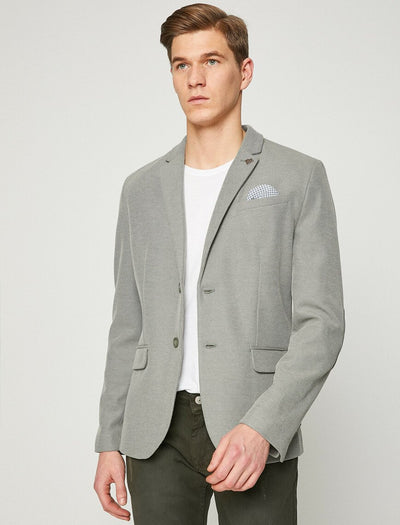  Button Detailed Jacket  Khaki 