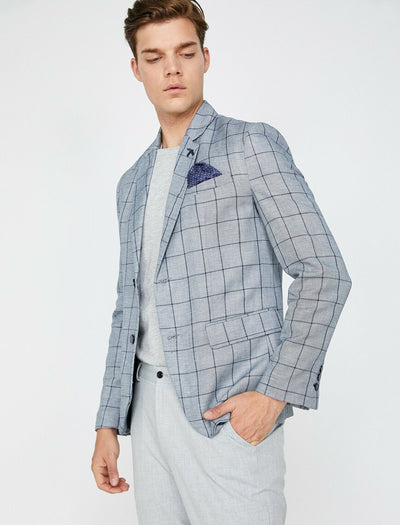  Check Blazers Jacket Grey Check 