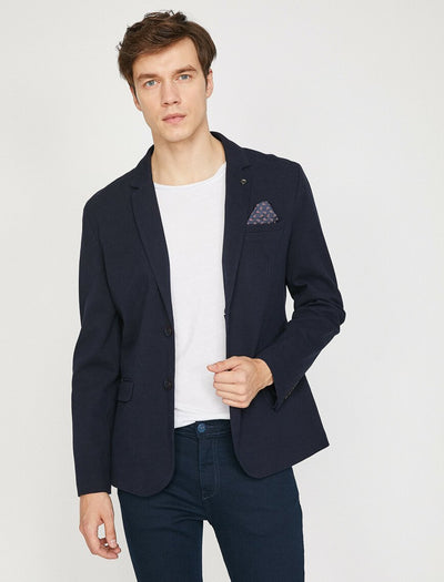  Classic Collar Jacket Blue 