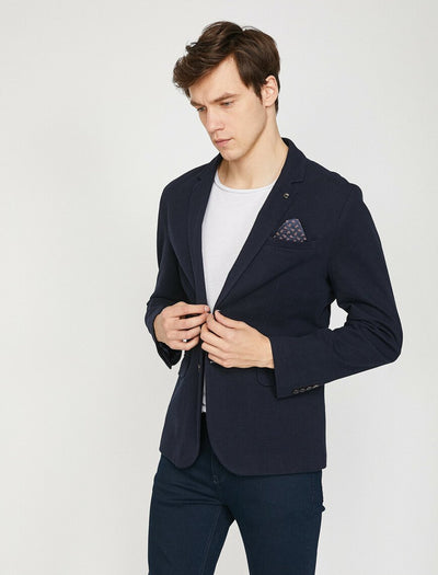  Classic Collar Jacket Blue 