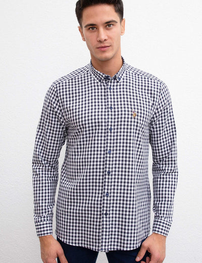 17626 White US POLO ASSN Check Shirt