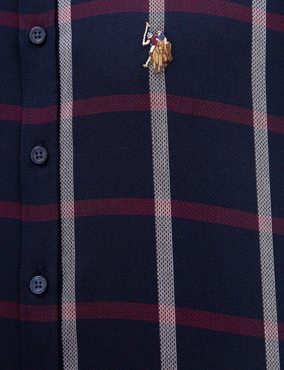 17638 Claret Red US POLO ASSN Striped Shirt