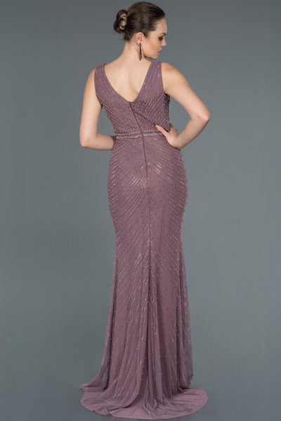 16982 lavender rose stone embroidered dress