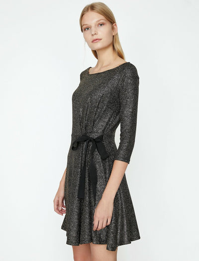 15174 black gold dress