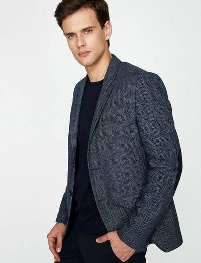  Check Blazer Jacket Navy Check 