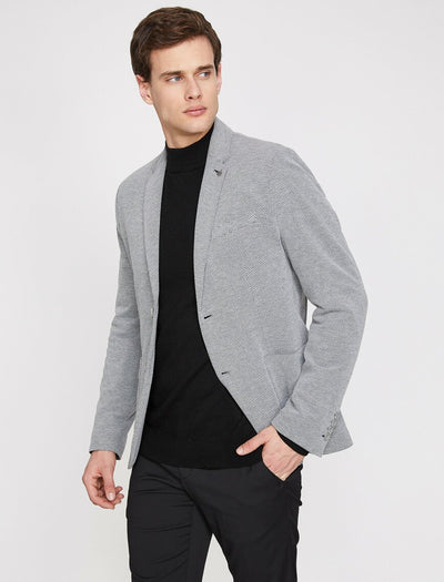  Check Blazer Jacket Grey 