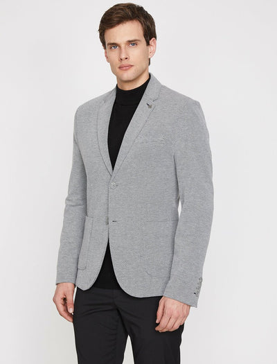  Check Blazer Jacket Grey 
