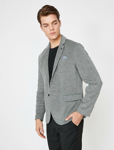 17532 Grey Pocket Detailed Blazer