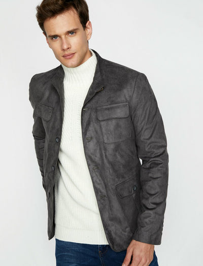  Pocket Detailed Jacket Anthracite 