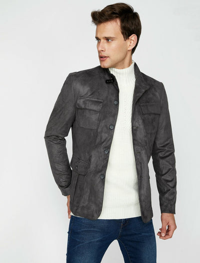  Pocket Detailed Jacket Anthracite 