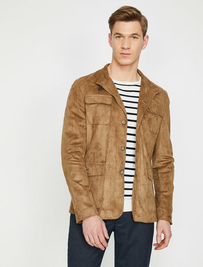  Pocket Detailed Jacket Camel 