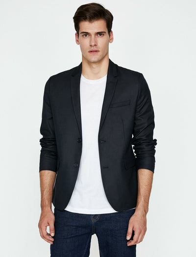  Pocket Detailed Blazer Navy 
