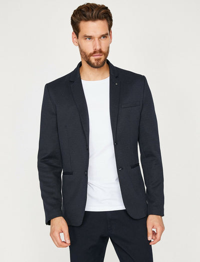 17534 Navy Button Detailed Blazer