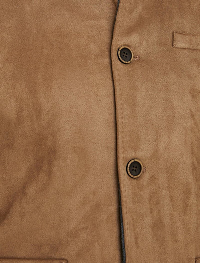 17527 Camel Pocket Detailed Elbow Patched Jacket