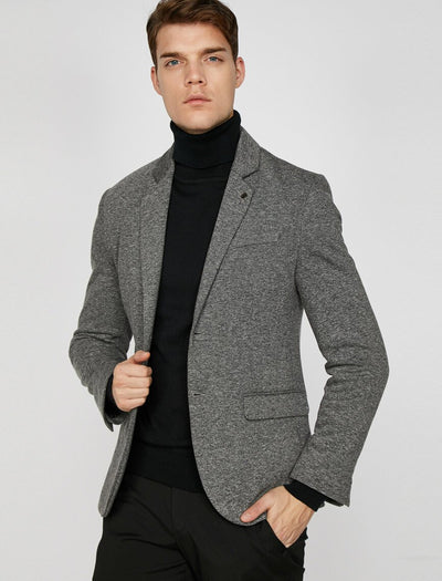  Pocket Detailed Jacket Grey 