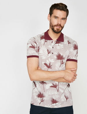  Polo Neck T-Shirt Bordeaux 