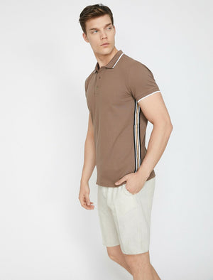  Polo Neck T-Shirt Brown 