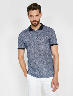  Polo Neck T-Shirt Navy 