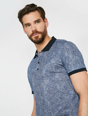  Polo Neck T-Shirt Navy 