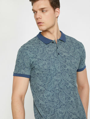  Polo Neck T-Shirt Navy 