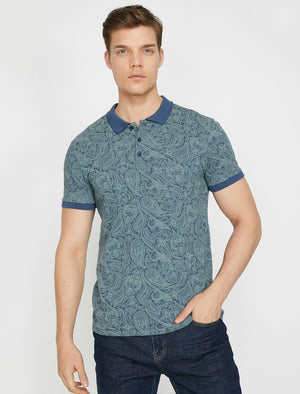  Polo Neck T-Shirt Navy 