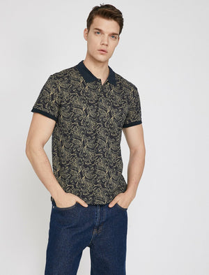  Polo Neck T-Shirt Navy 