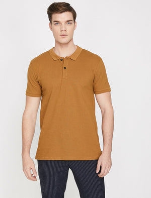  Polo Neck T-Shirt Camel 
