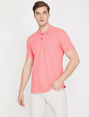  Polo Neck T-Shirt Coral 