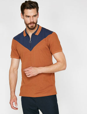  Polo Neck T-Shirt Brick Red 