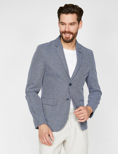  Classic Neck Jacket Navy 