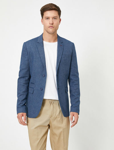 17519 Petrol Button Detailed Blazer