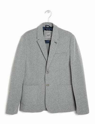 17516 Grey Pocket Detailed Blazer