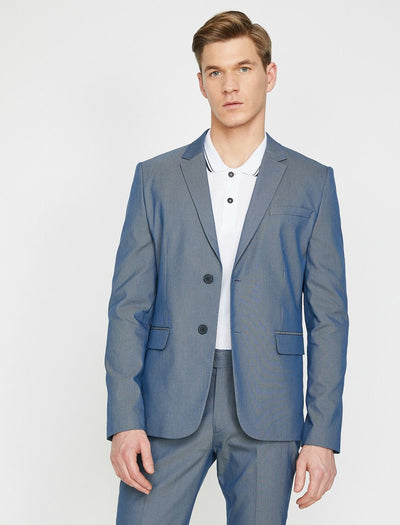  Pocket Detailed Blazer Blue 
