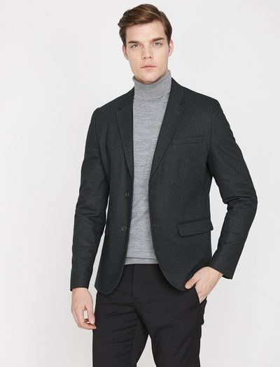  Pocket Detailed Blazer Khaki 