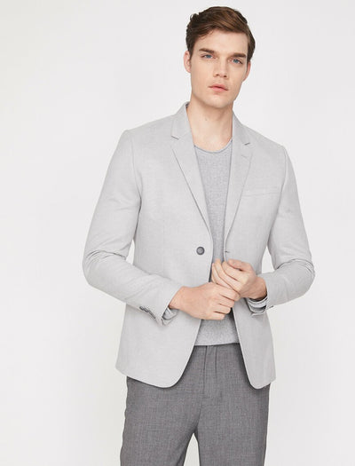  Button Detailed Jacket Anthracite 
