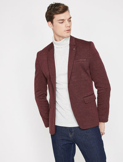 17552 Bordeaux Pocket Detailed Blazer