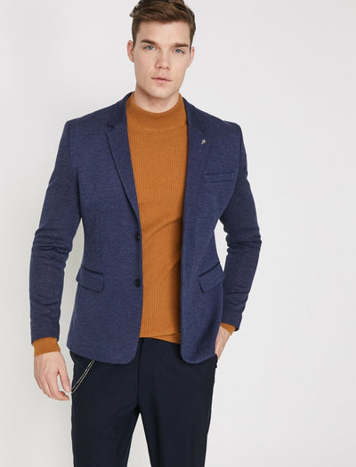  Pocket Detailed Blazer Navy 