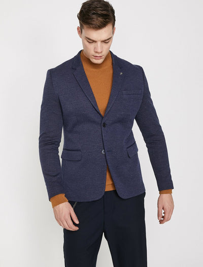  Pocket Detailed Blazer Navy 