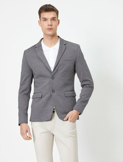 17522 Anthracite Button Detailed Blazer