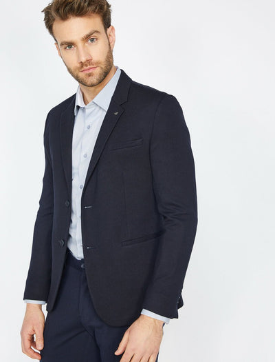  Pocket Detailed Blazer Navy 